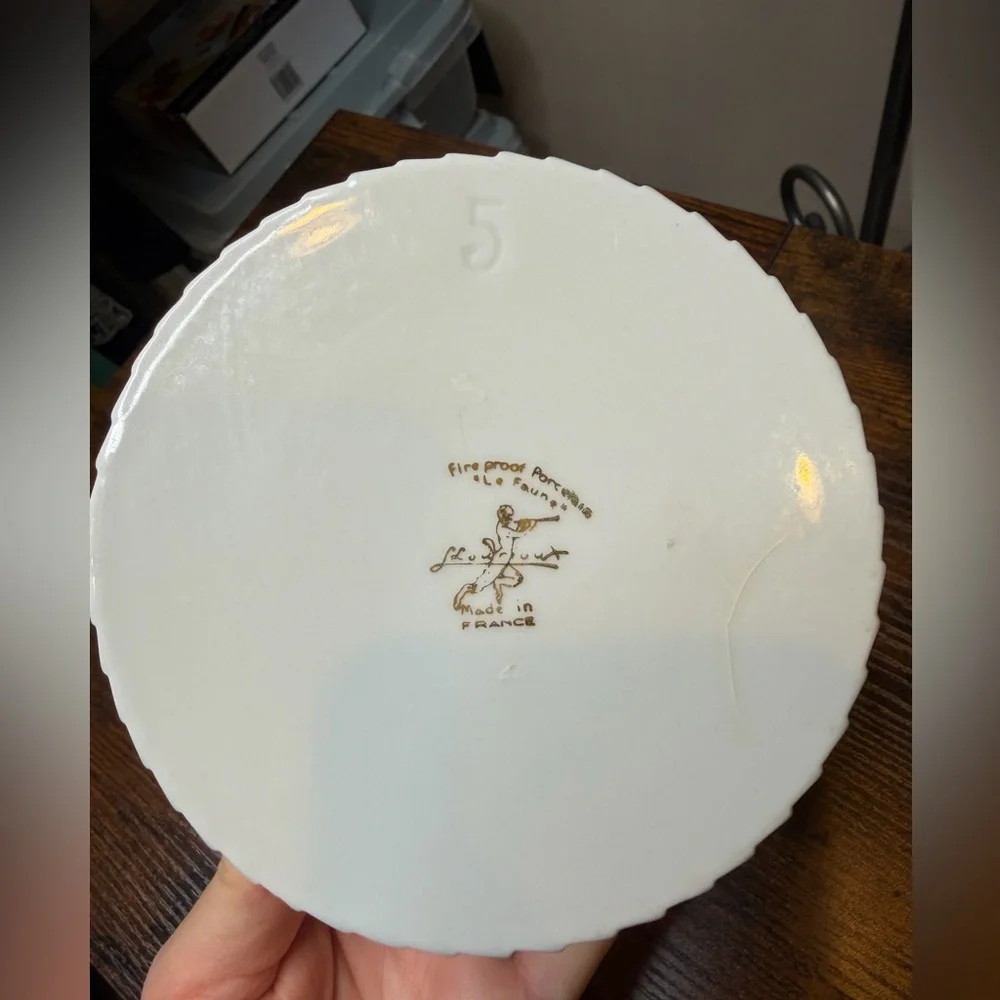 LOUIS LOURIOUX LE FAUNE BIRDS SOUFFLE DISH 6
